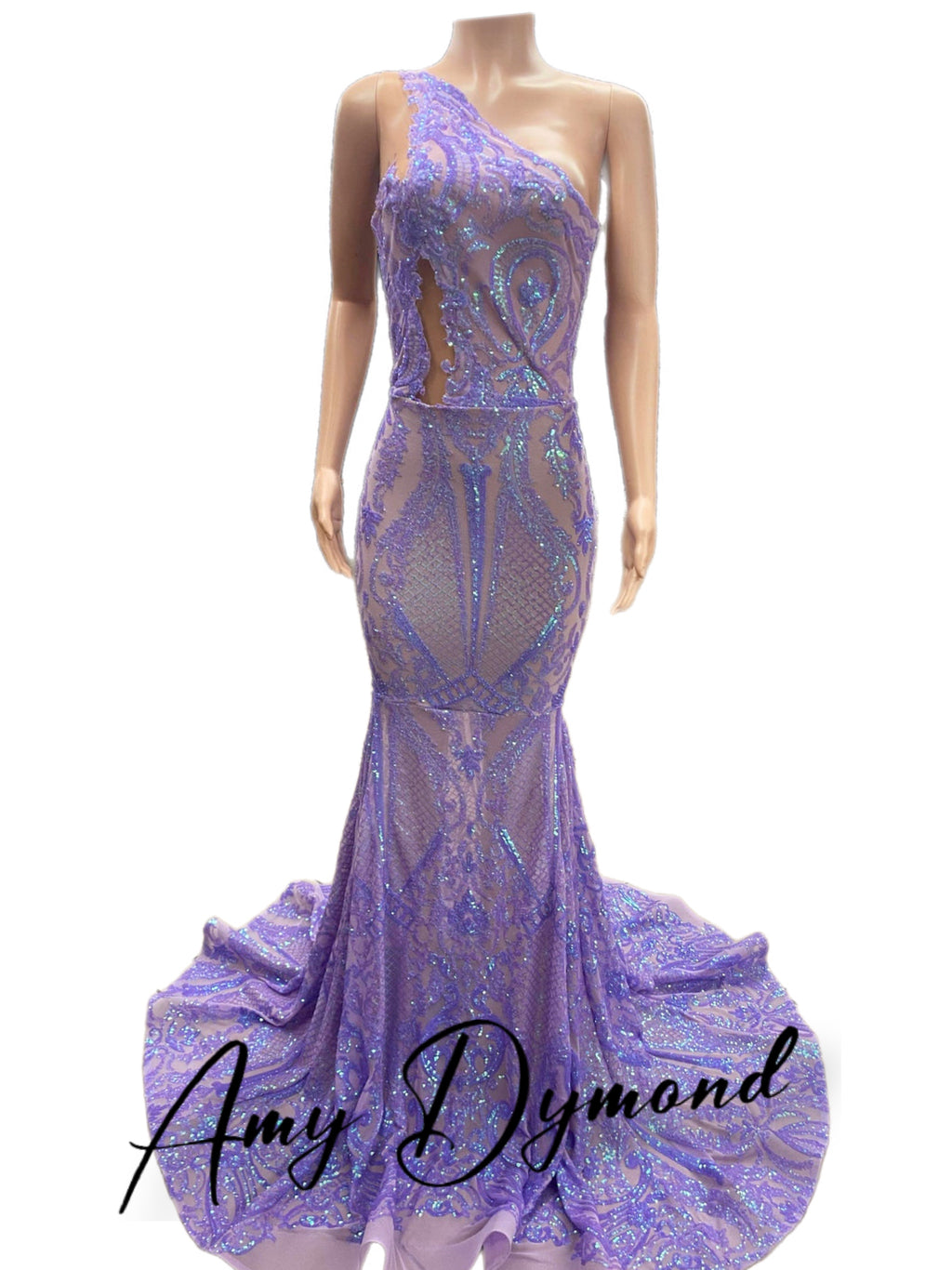 Purple Iridescent Mermaid Gown